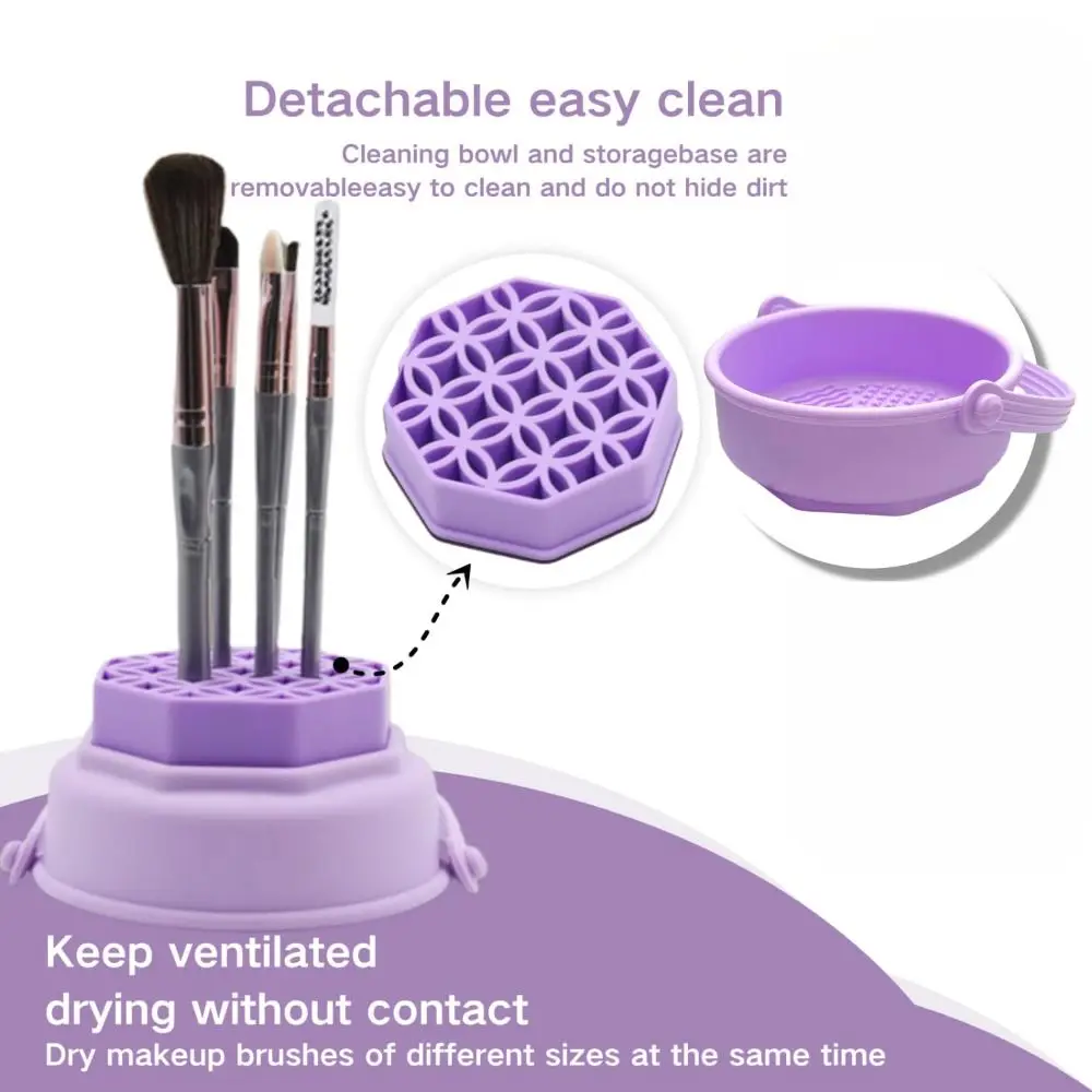 Tragbare 3-in-1-Matte für Make-up-Pinsel, zum Aufhängen, Mehrzweck-Make-up-Pinsel-Wäscheständer, Silikon-Wäscheständer