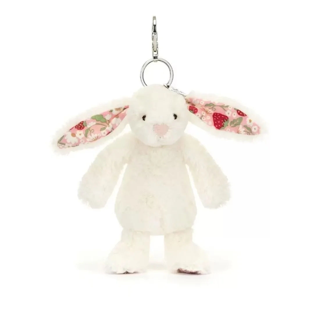 Hot Jc Bonnie Rabbit knuffel met bloemenoren Kawaii gevulde pop zacht bankkussen kinderverjaardagscadeau kamerdecoratie