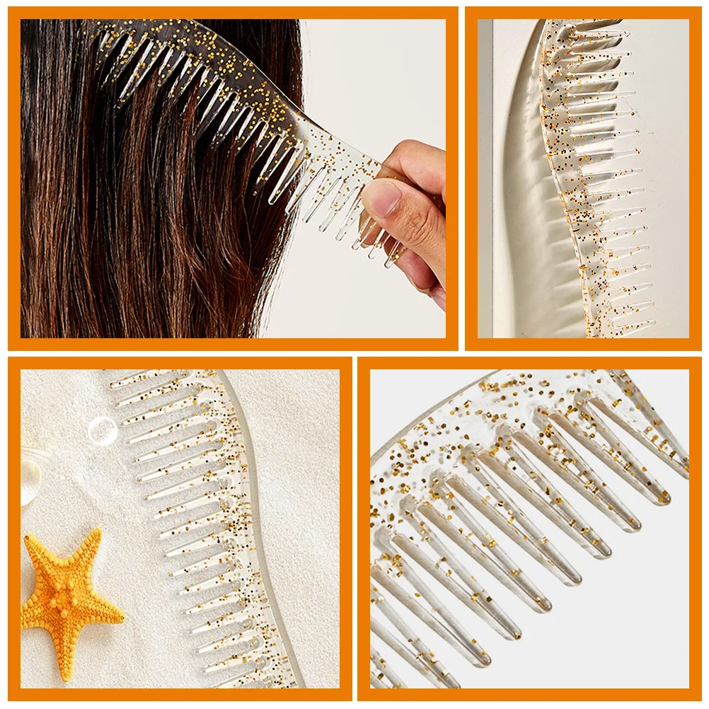 

2Pcs Wide Tooth Comb Set for Women Curly Hair Detangler Combs for Long Thick Hair Natural Finish Wide Teeth Picks