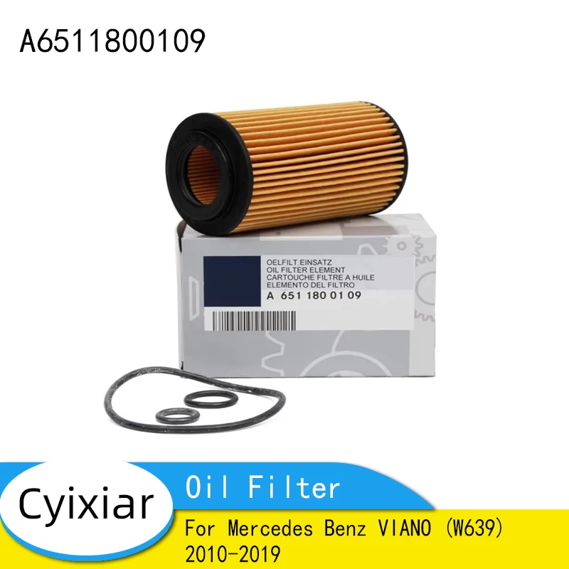 

Oil Filter A6511800109 for Mercedes Benz VIANO (W639) 2010-2019 VITO MIXTO Box VITO Bus Model High Quailty Oil Filter