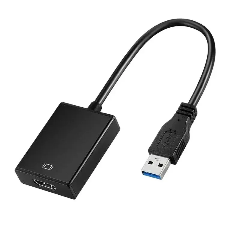 HD 1080P USB 3.0 to HD-MI-compatible Adapter Drive Free External Graphics Card Cable Audio Video Converter for PC Laptop Monitor