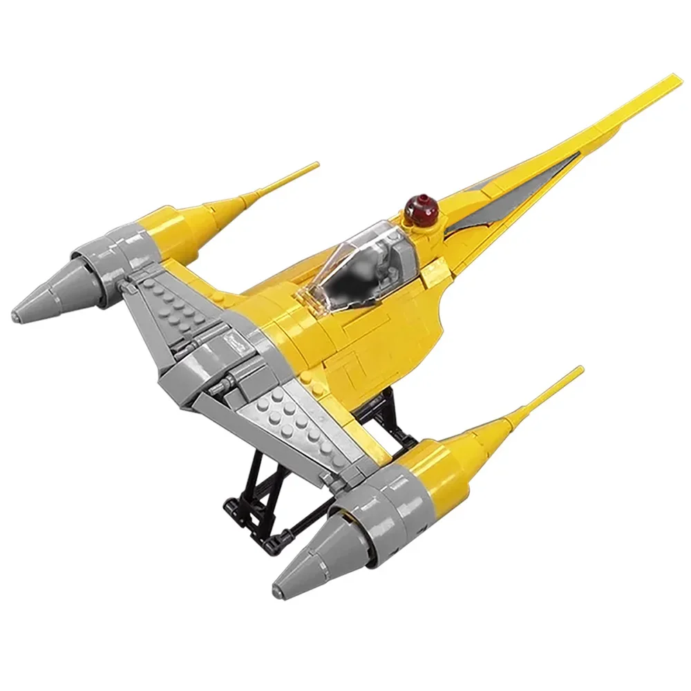 N-1 Navigator Fighter MOC Building Blocks, Space War Scout Ship with Astromech Socket, DIY Model for Sci-Fi Fans