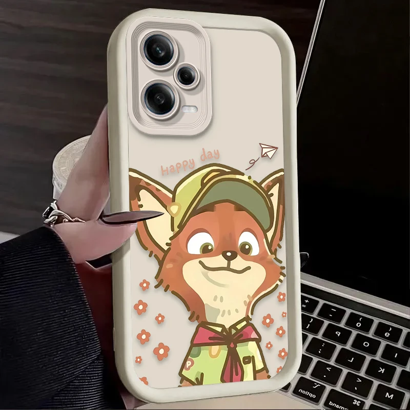 حافظة ديزني زوتوبيا اللطيفة نيك جودي لهاتف Xiaomi Redmi Note 13 14 14S 12 11 Pro Plus 5G 12S 11S 10s 10 9 Redmi 14C 13C 12C 12 4G