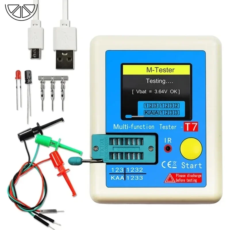 LCR-T7 Transistor Tester Multimeter Colorful Display 1.8