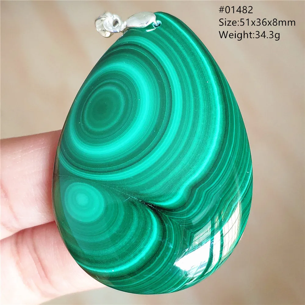 Natural Green Malachite Chrysocolla Pendant Water Drop Big Size Women Men Fashion Green Jewelry Necklace AAAAAA