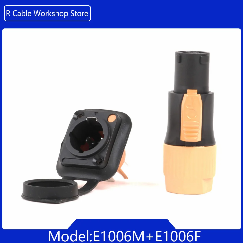 2 Stuks 3 Pins IP65 Waterdichte Vergrendeling Powercon Connector 20A 250V Power Stekker Of Vrouwelijke Chassis Socket connector