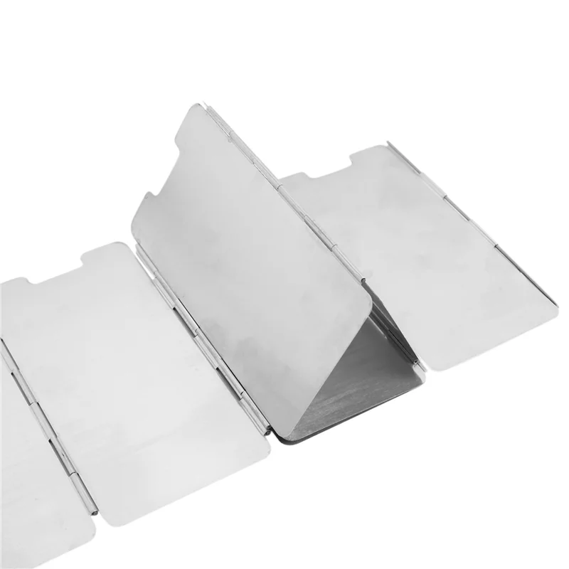 ABJO-6X 9 Płytek Składany Kuchenka Gazowa Kempingowa Zewnętrzna Osłona Przeciwwiatrowa Ekran Przeciwwiatrowy