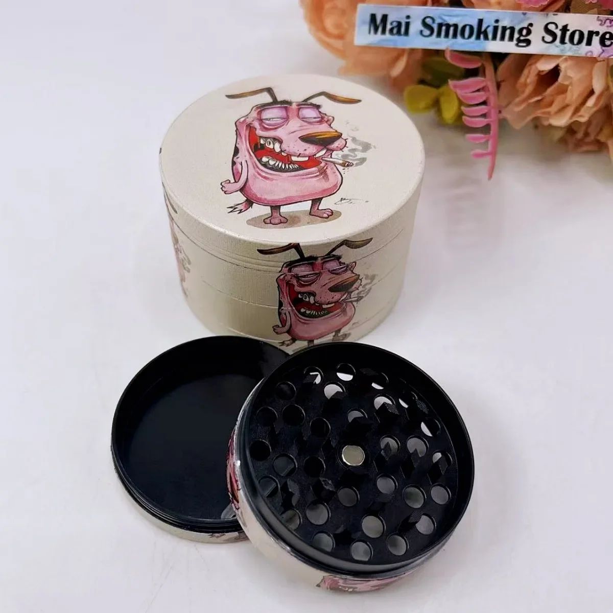 2/2.5 بوصة الكلب عشب طاحونة معدنية 4-layer دليل مطحنة التوابل الملح هاون مدقة التبغ الخام العشب طاحونة السجائر التدخين أداة #3