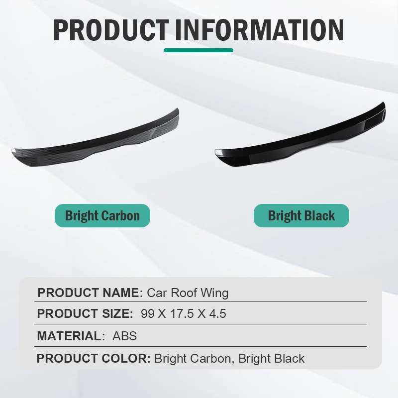 Car Rear Spoiler Universal Top Rear Roof Spoiler ABS Trim Strip Suitable For Hatchback For Porsche GAC Harvard Geely Land Rover