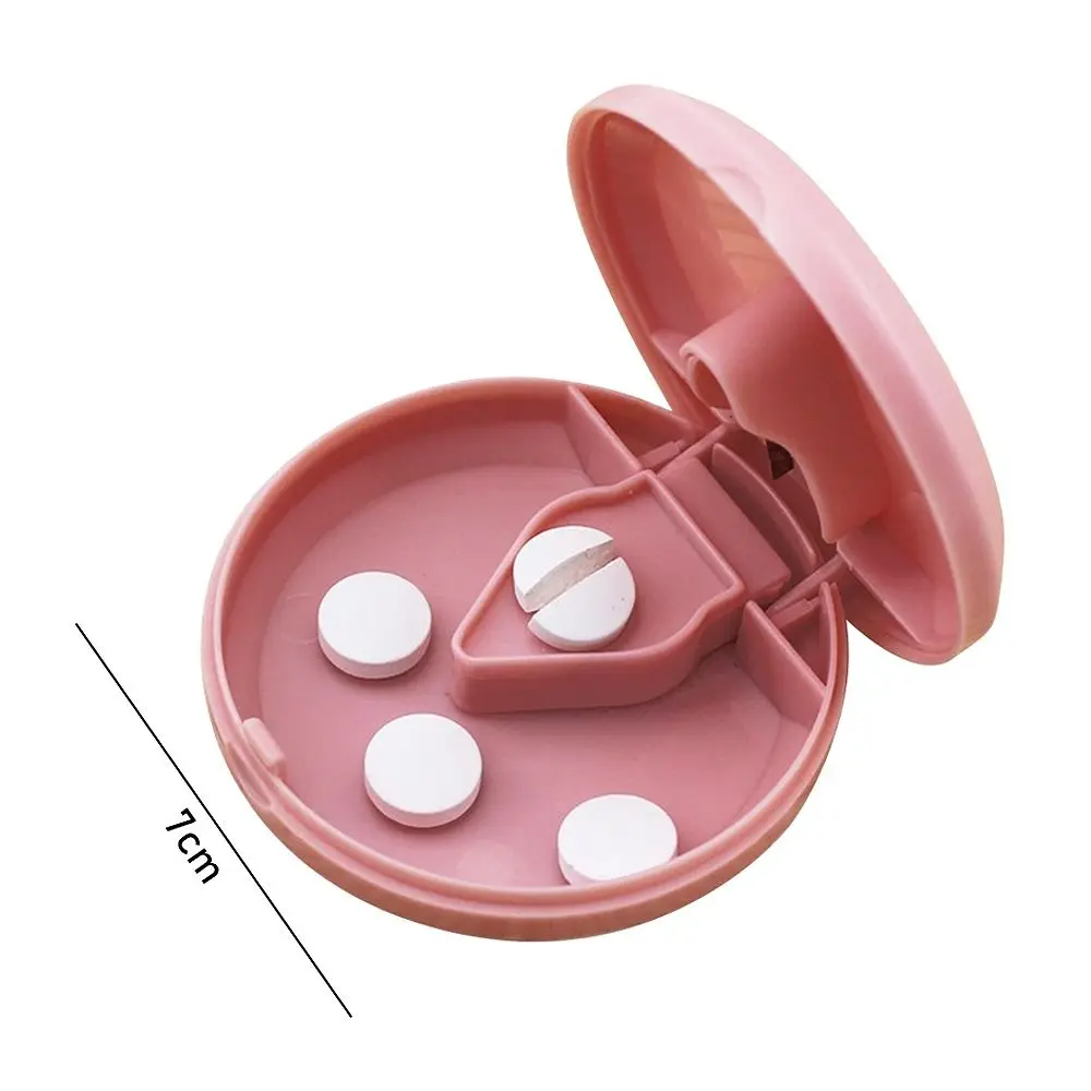 Portable Pill Cutter Splitter Divide Storage Medicine Cut Compartment Box Holder Travel Pill Case Medicine Drugs Pill Container