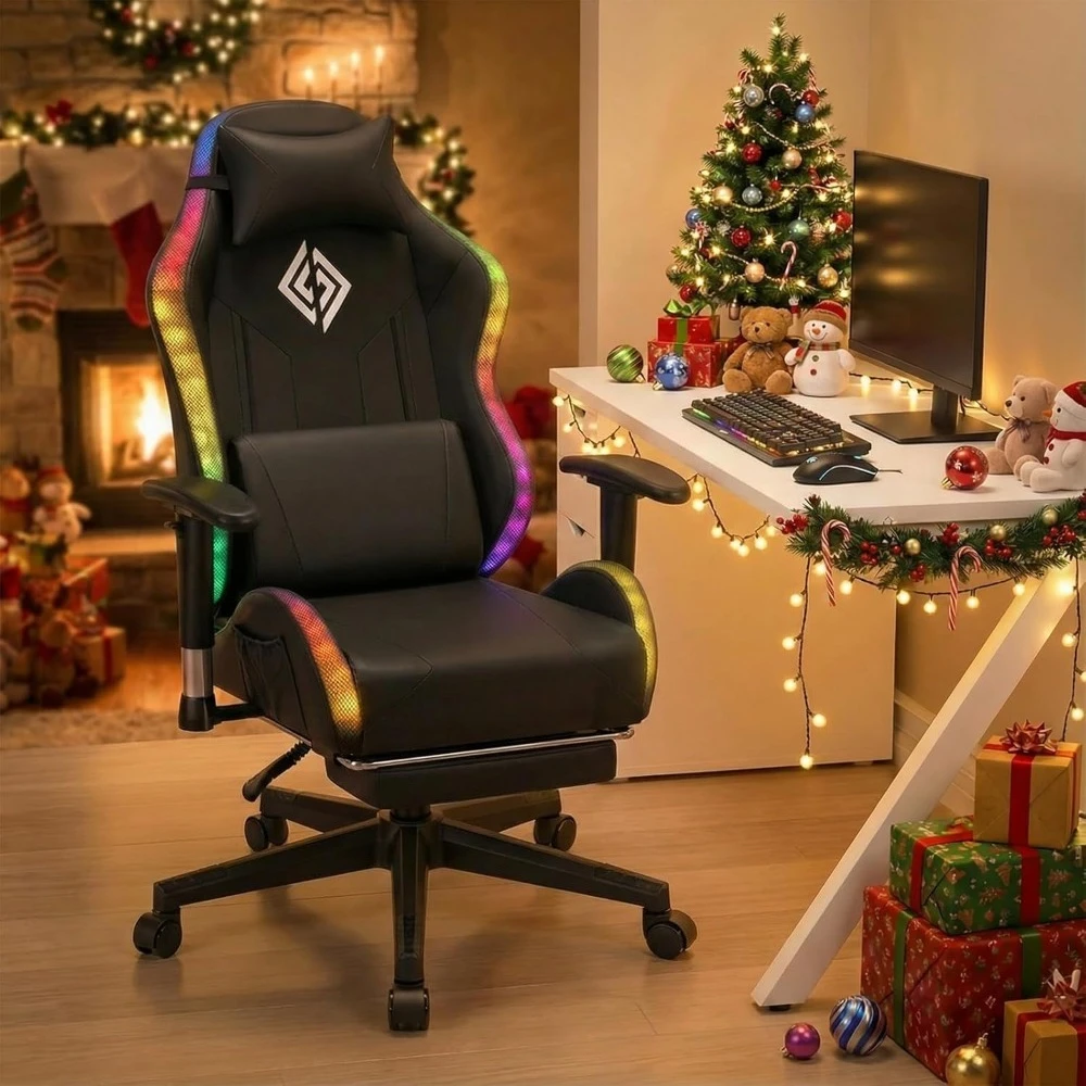 

LED Gaming Chair for Kids Reclining Gaming Chairs for Teens 8-15 Computer Chair with RGB Lights Kids PC Game Chair