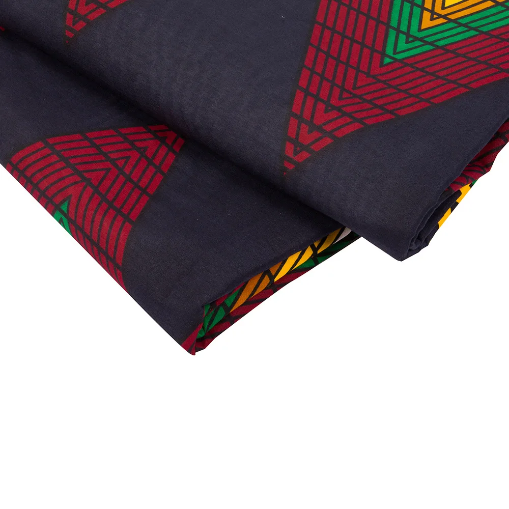 African Fabric Geometric Pattern Ankara 100% Cotton Material For Sewing Cloth by the Yard Designer Guaranteed Veritable Real Wax