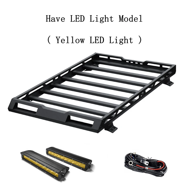 Voor Suzuki Jimny JB33 JB43 1998-2018 Imperiaal Auto Top Bagage Cross Bar Rail Dozen Mand Hoge Kwaliteit aluminium Withled