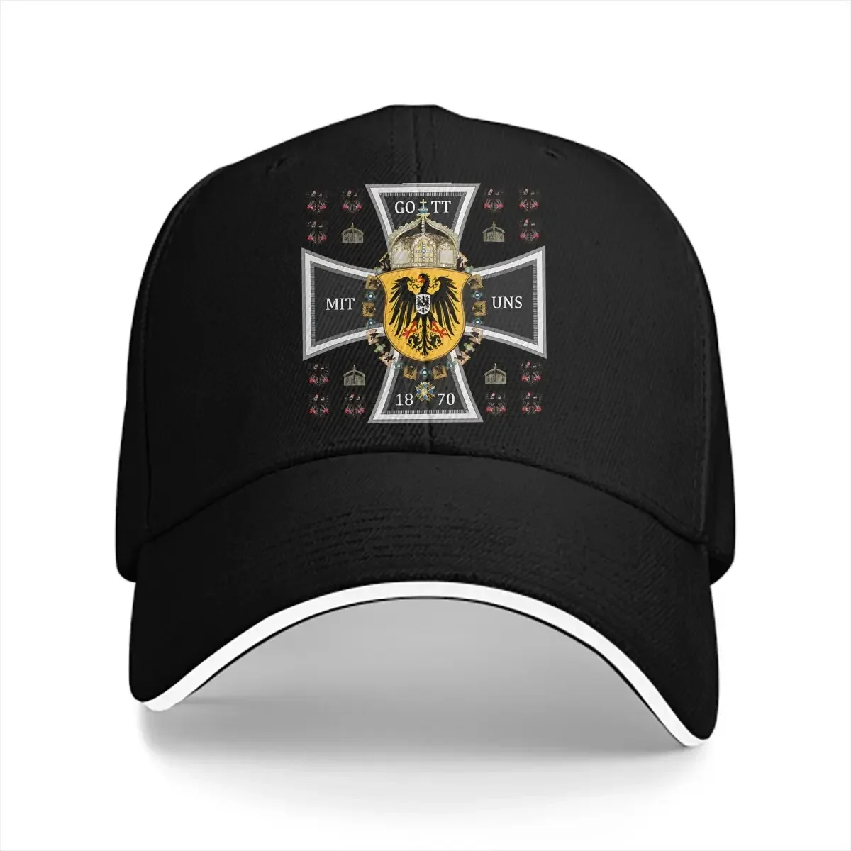 

Многоцветная шляпа Iron Cross, фуражка, немецкий 1870 Gott Mit Uns Iron Cross, персонализированные защитные шляпы с козырьком