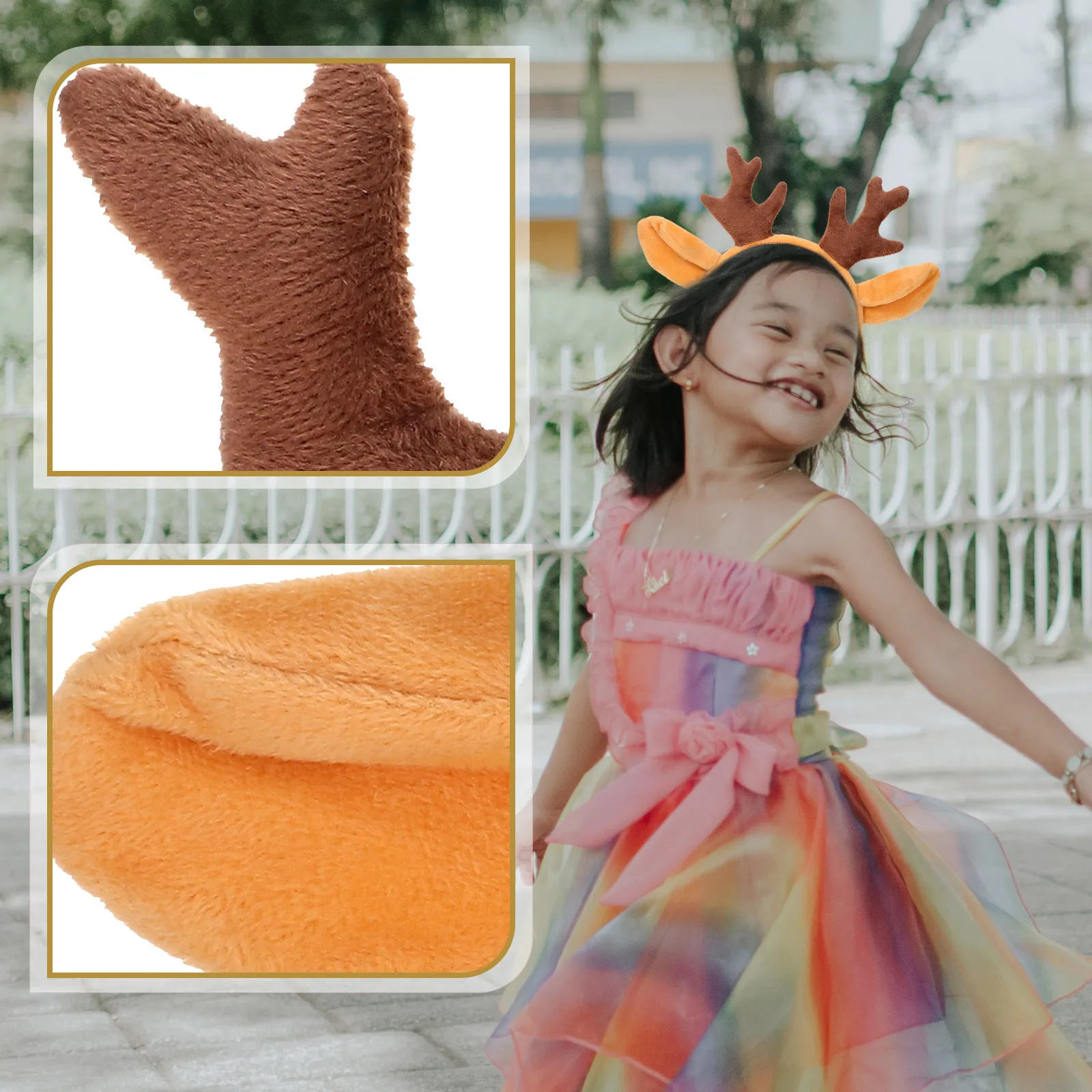 

Christmas Antler Headband Reindeer Party Hair Clasp Headdress Xmas Festive Hair Accessories Antler Headband Xmas Party Hoops