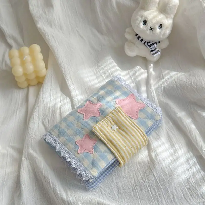 A6A5 Handmade Korean Pink Five-Star Self-Made Book Jacket Diary And Ledger Loose Leaf Book Cover Gift For Girls