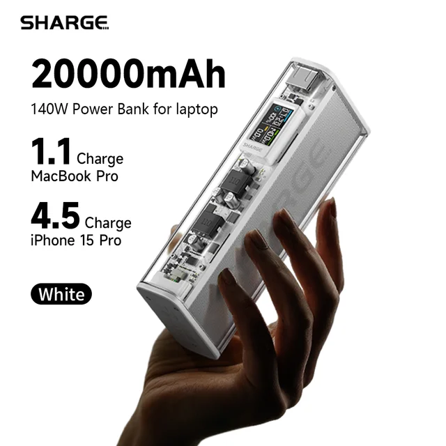 SHARGEEK 140 Power Bank 20000mAh 140W Portable Charger