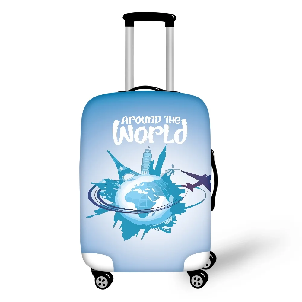 Travel Around The Word Design Luggage Covers Travel Suitcase Cover Luggage Protective Travel Gadgets Essentials Accessories