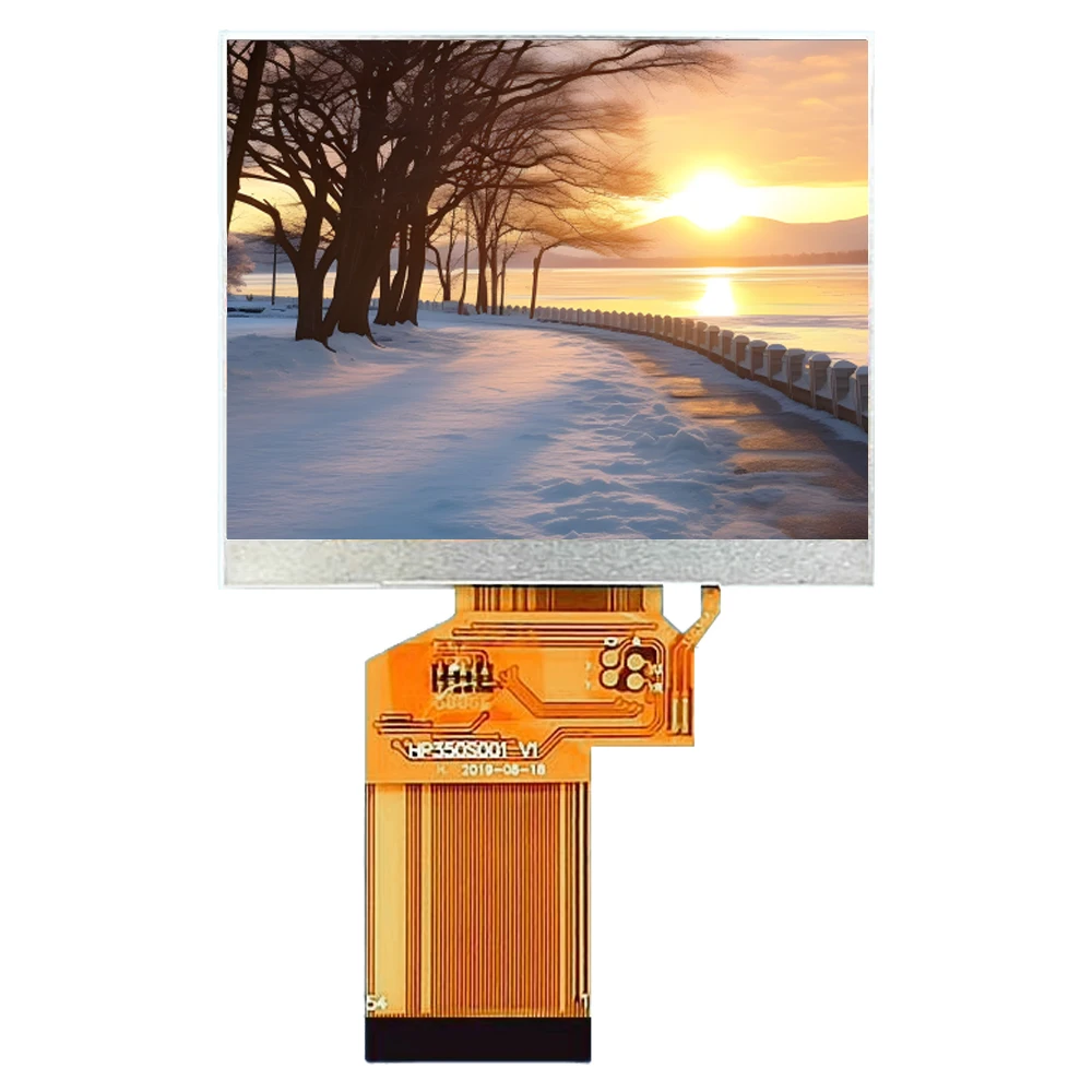 3,5 inch TFT LCD-displaymodule IPS HD Volledige weergave 320 * 240 24-bit RGB-interface ST7272A Driver 54PIN