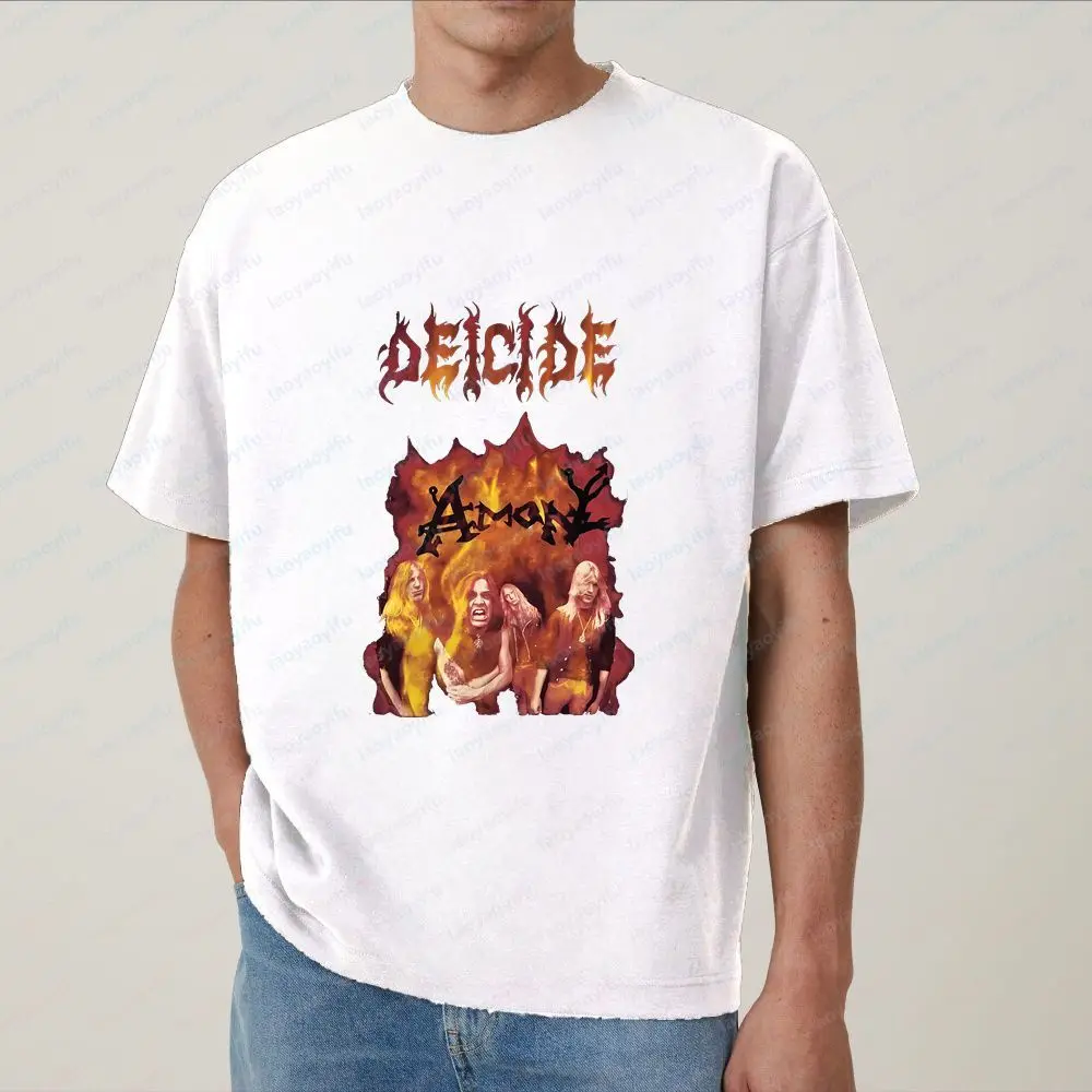 DEICIDE Classic Band Summer Casual Trendy Multi-Purpose Short-Sleeved Men's and Women's Round-neck T-Shirt