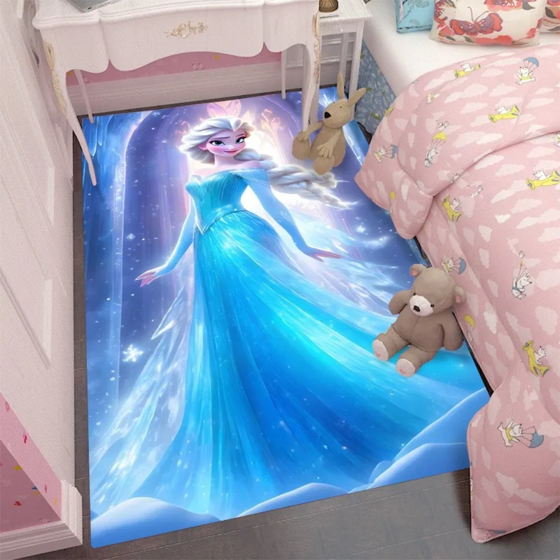 

Коверный коврик «Холодное сердце», принцесса Эльзы, Олаф, снеговик, коврик со снежинками, волшебный ледяной коврик с цветами, нескользящее украшение для дома, детские коврики для спальни