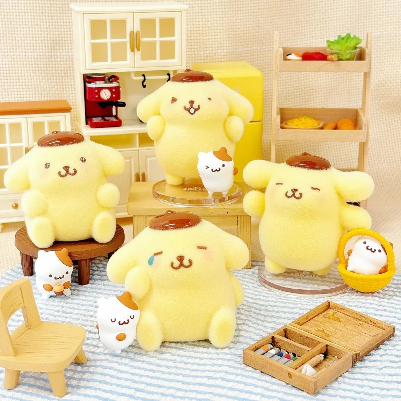 

TOPTOY Pompompurin Fluffy Daily Series Blind Box Flocked Figure Trendy Toy Mystery Desktop Ornament Collectible Birthday Gift