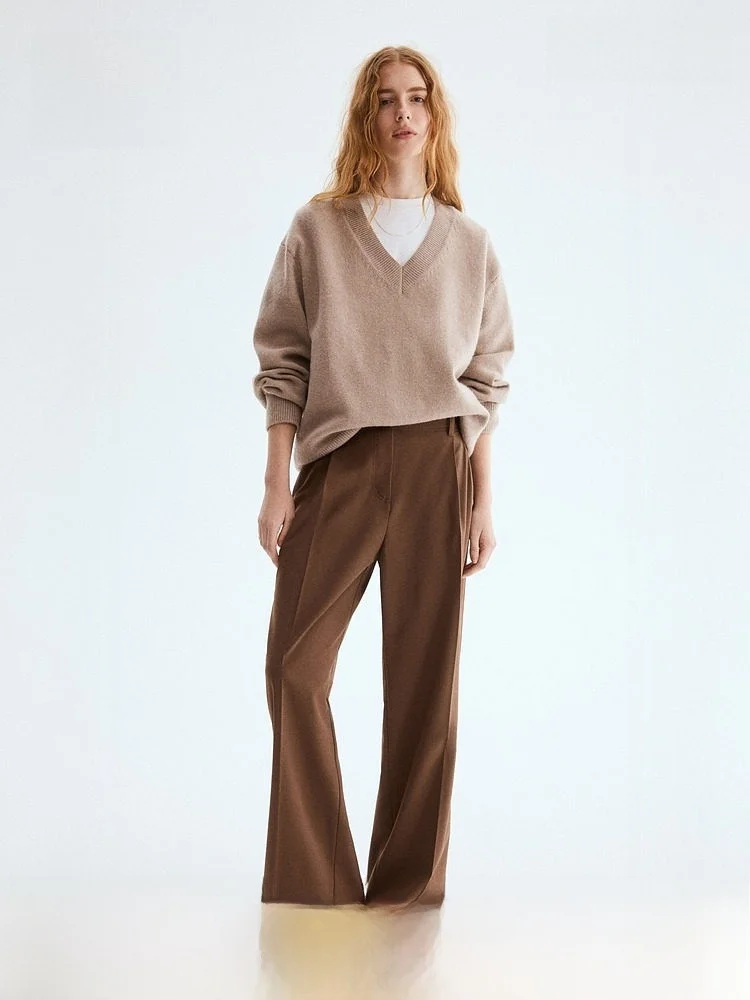 

Spring New Arrival Women's Suit Pants HM2026 High Quali Ladies Trousers Ele Profional Faionable Straight Leg Pants