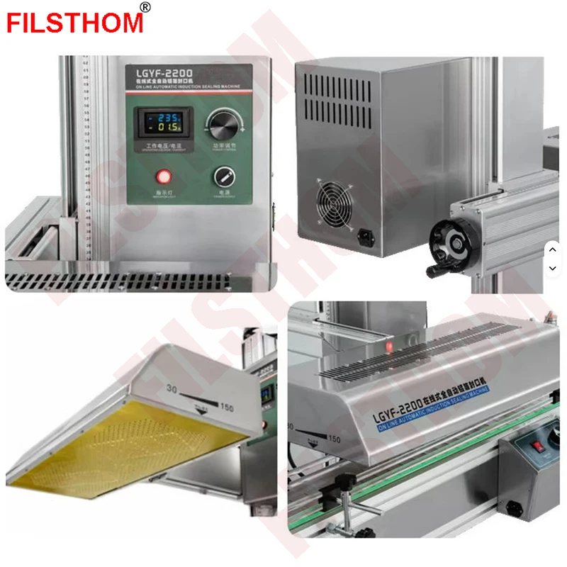 Plastic Glass Bottle Jar Electromagnetic Induction Sealing Machine Aluminium Foil Continuous Induction Heated Sealer For Cap Lid