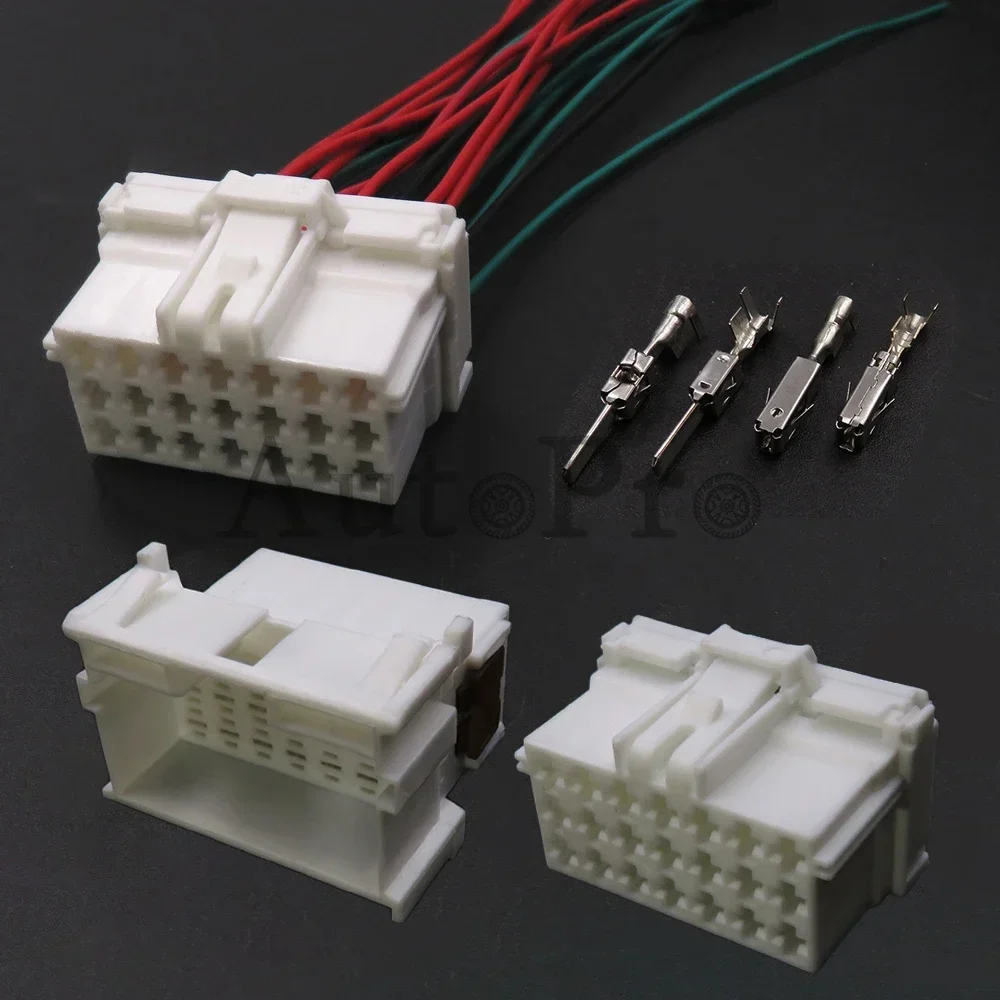 

Комплект из 21-контактного белого автомобильного разъема 967635-1, аксессуары для авто, сборка AC 2-967630-1, неизолированная электрическая розетка 7-968975-1