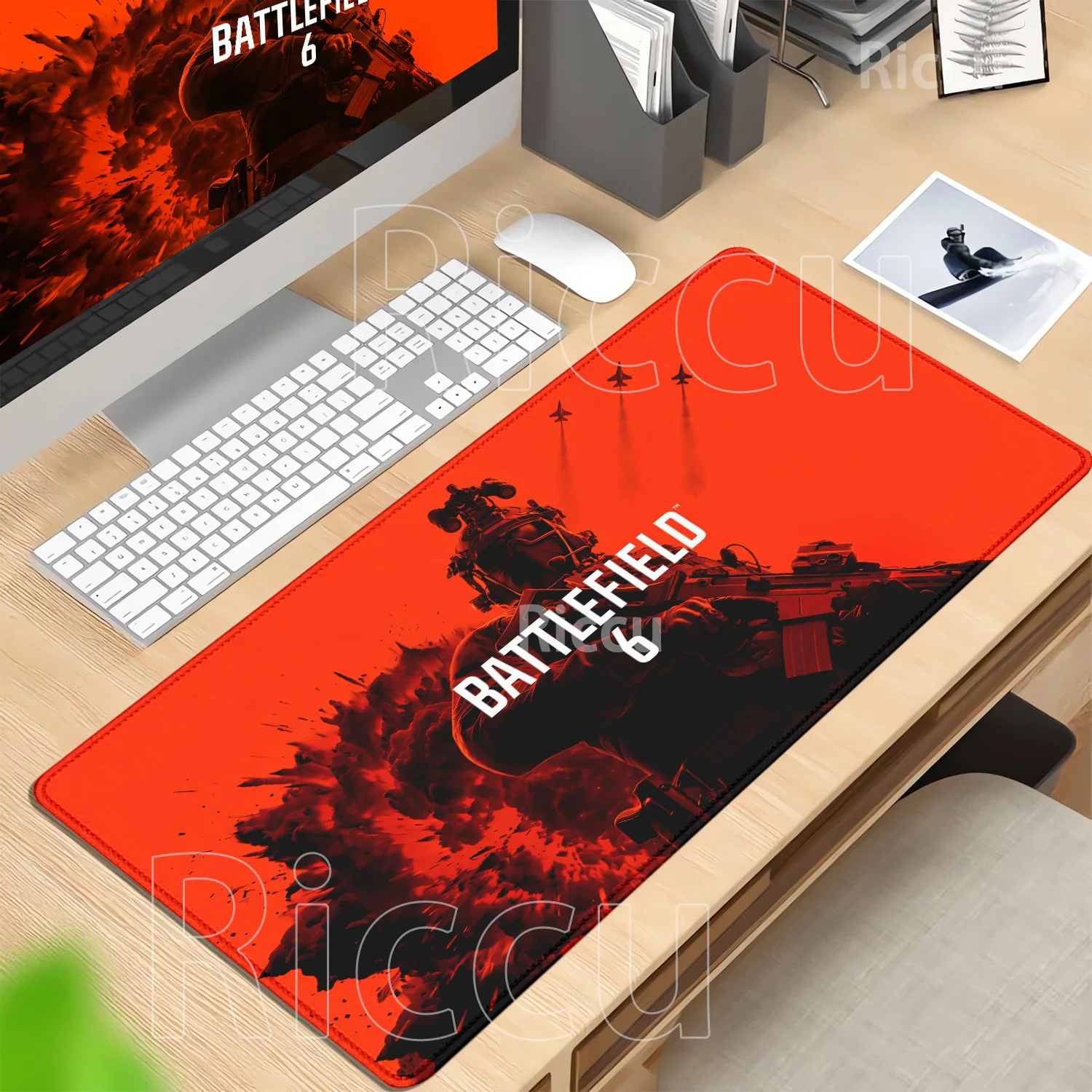 Gioco Battlefield 6 Tappetino per mouse Tastiera Grandi uffici Accessori Tappetino per mouse Lock Edge Stampa HD Gaming E-sport overlock Tappetino da scrivania