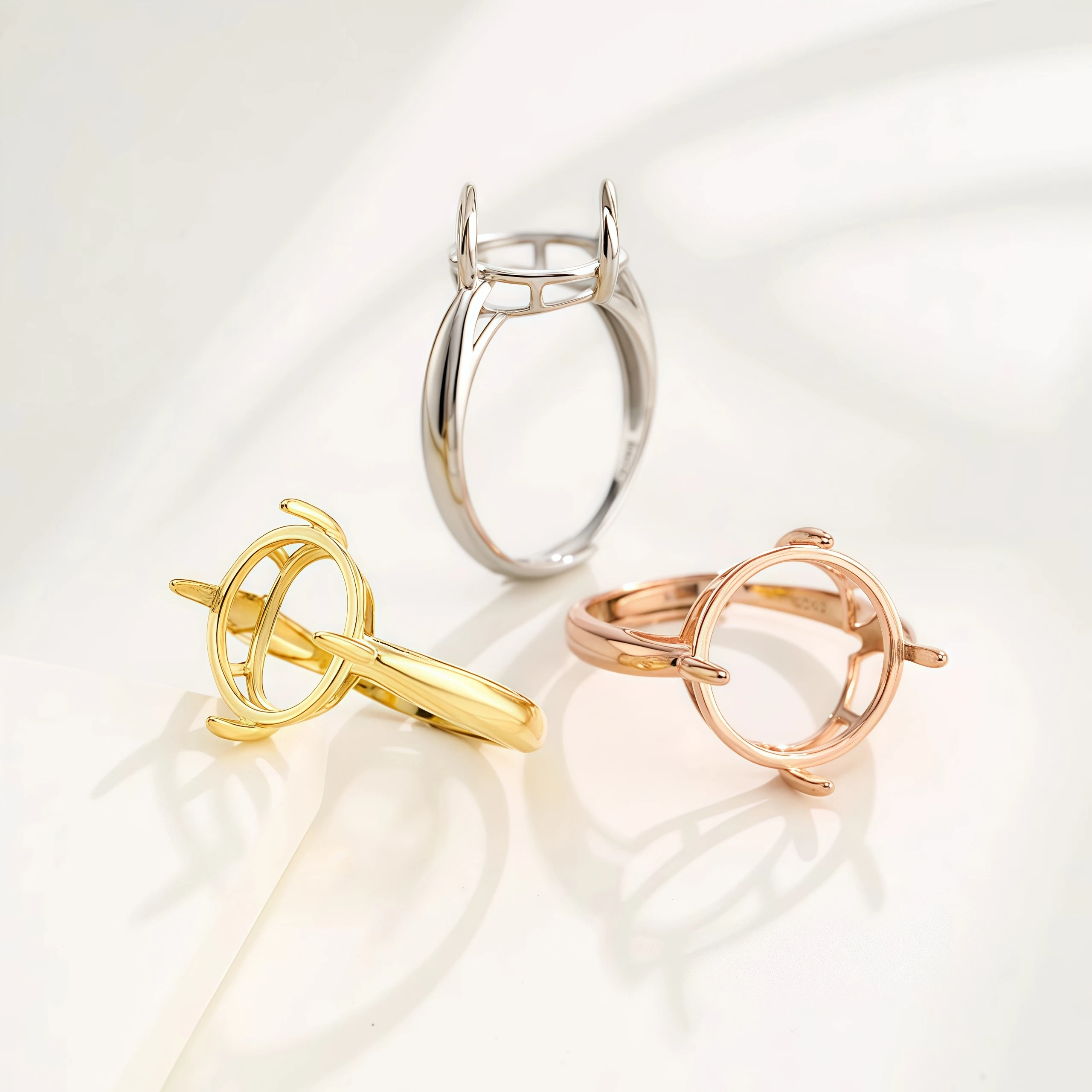 L Setting 3-15mm Oval Stone S925 Sterling Silver Multiple Sizes Ring Empty Support DIY for Women Fine Charm Jewelry Accessory - Image 5