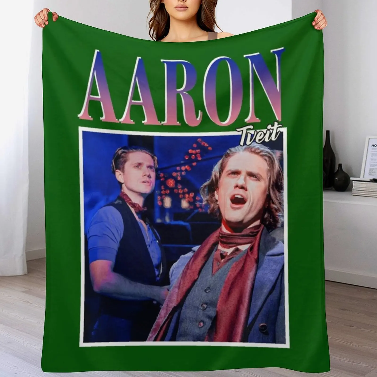 

Aaron Tveit Throw Blanket Retros Luxury Brand Thermals For Travel Softest Blankets