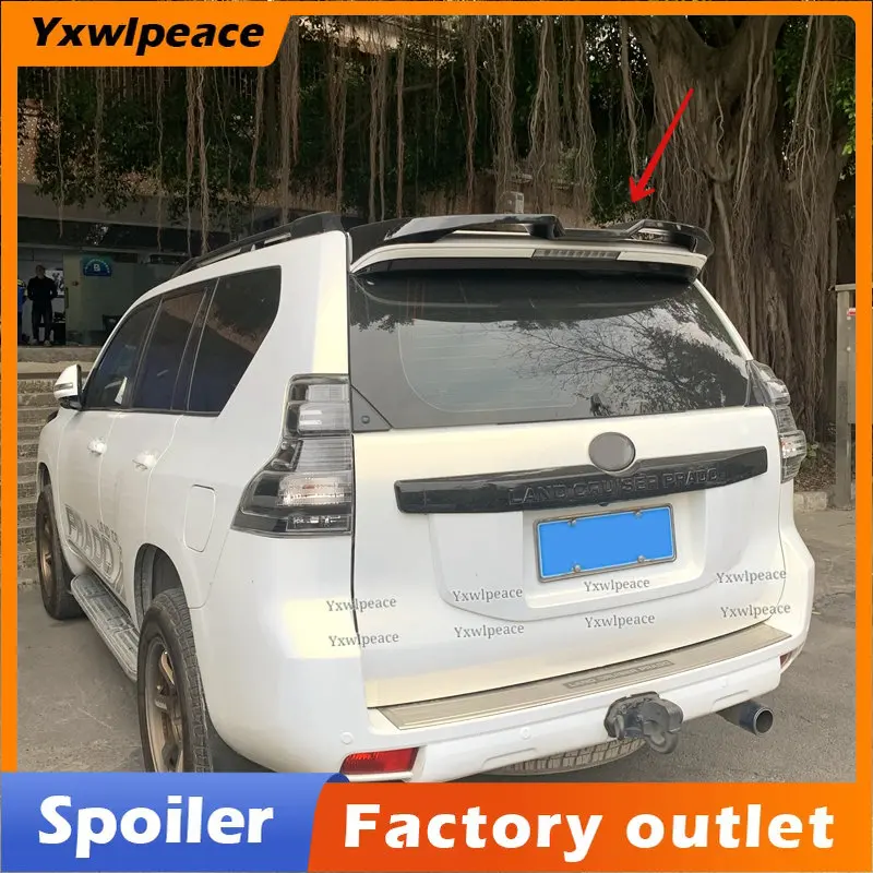 

For Toyota Cruiser Prado FJ150 FJ 150 2010-2018 ABS Plastic Unpainted Color Rear Roof Spoiler Trunk Car Rear Wing Decoration