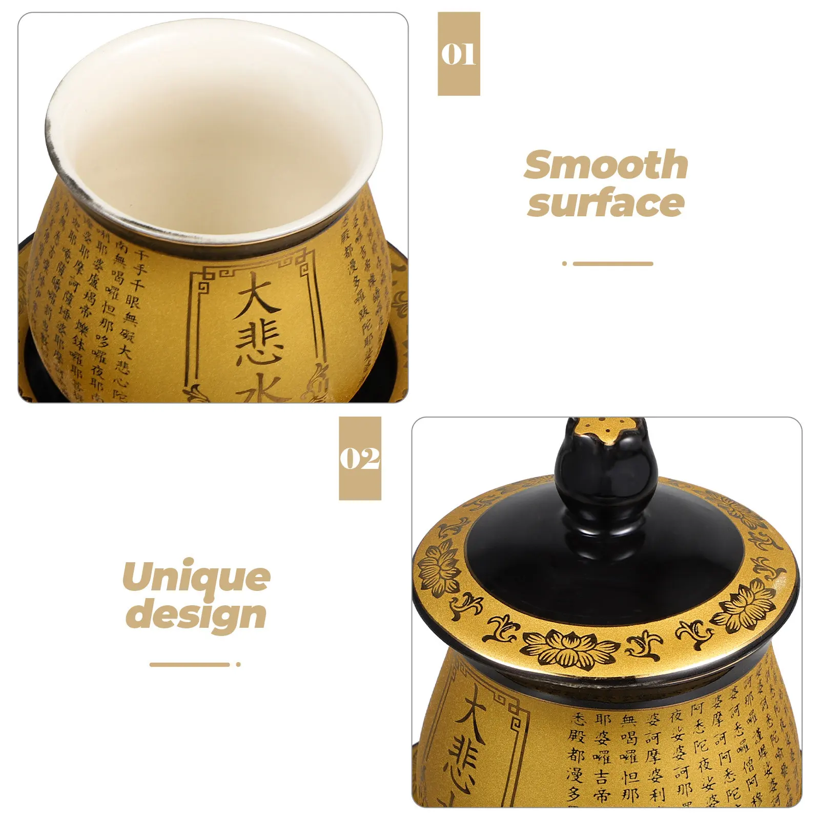 Buddhist Water Offering Cup Copper Ceramic Tray Altar Offering Bowl Meditation Ritual Container Buddhist Supplies