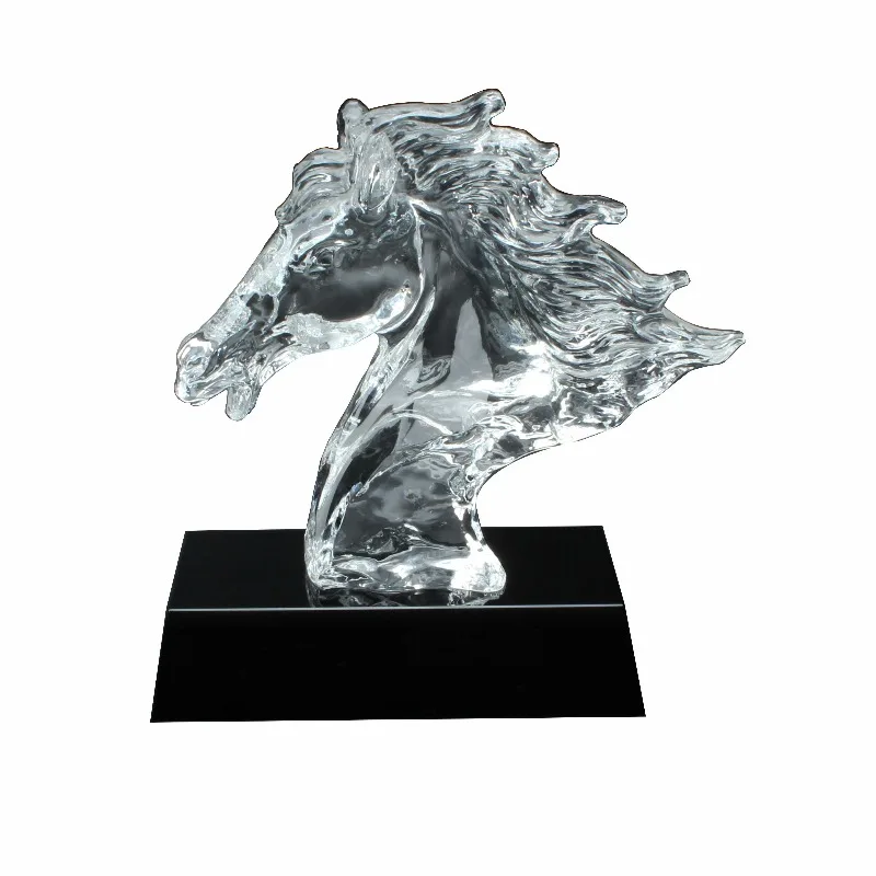 

High quality horse head trophy crystal racing cup