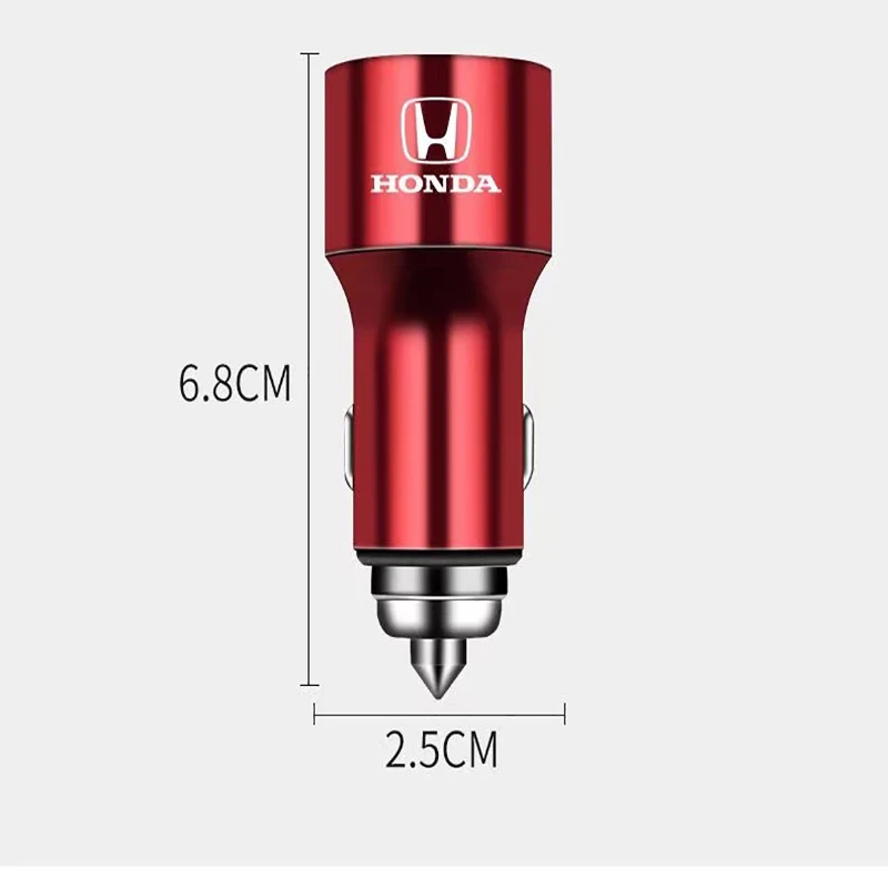 Car Charger Dual USB Ports 4.8A Super Fast Charging USB Type C Fast Charger Adapter for for Honda Civic Accord CRV XRV FIT