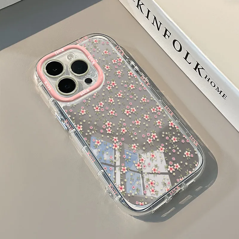 Bunte Blumen-Graffiti Air Cushion Spiegel-Handyhülle für iPhone 17 15 14 16 Pro Max 13 12 11 Pro XR XS 8 Plus 17Air Girl Cover – Detail 10