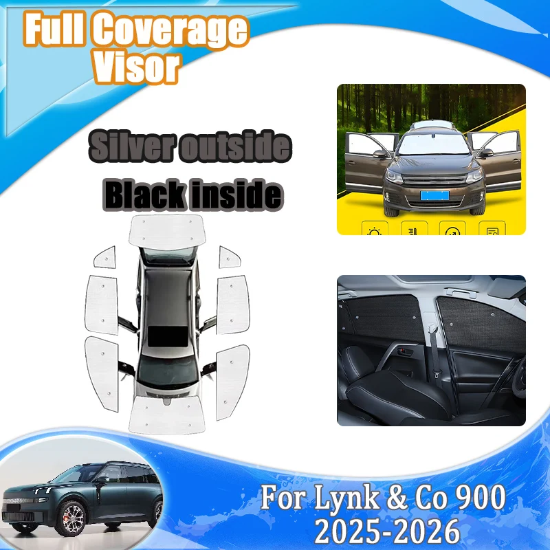

For Lynk & Co 900 Car Accessories L946 2025 2026 Sun Visor Anti-UV Full Window Sunshades Cover Sunscreen UV protection Interior