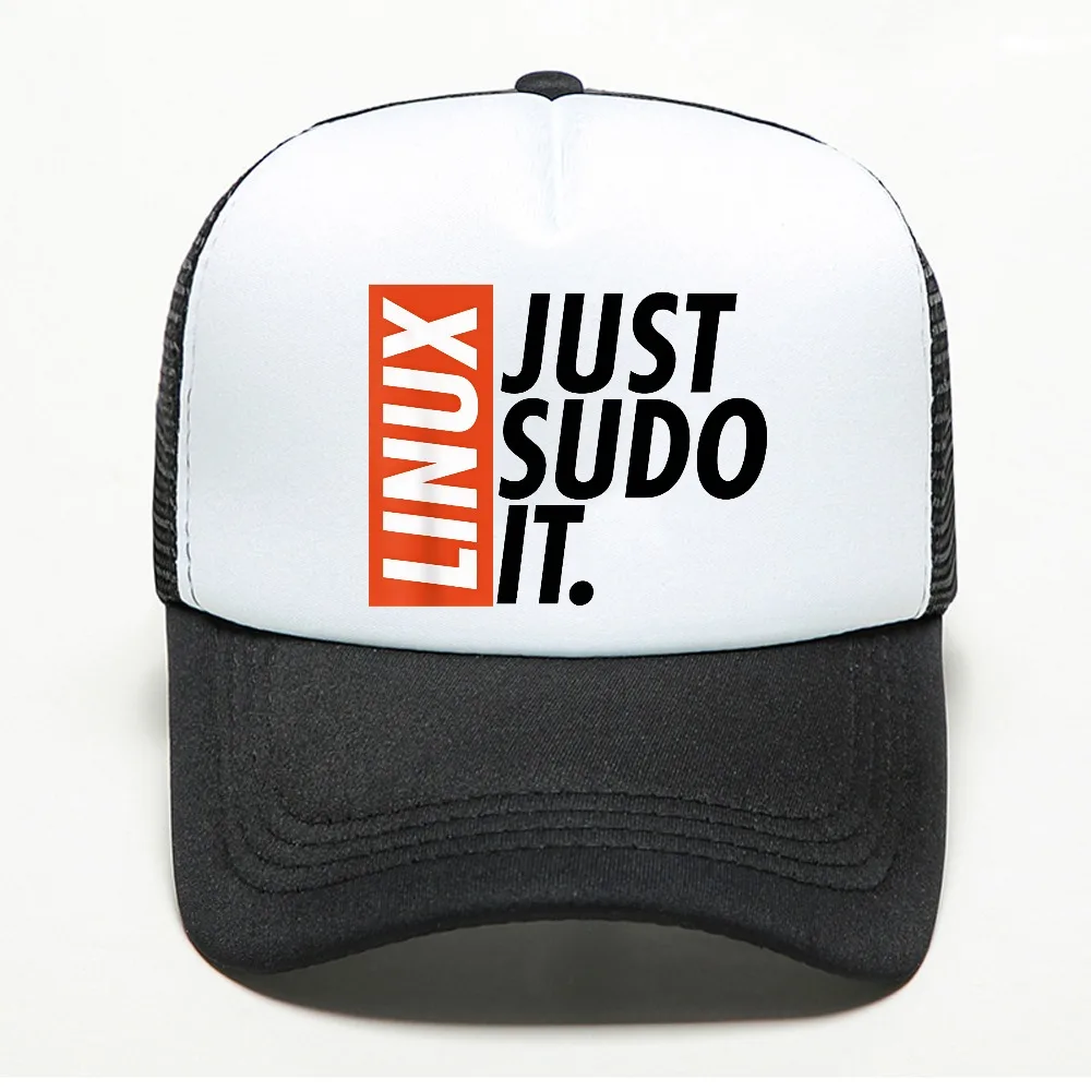 Linux Just Sodo It Coding Nerd Pride Sudo Style Humor Graphic baseball cap Summer Breathable mesh trucker hat Snapback Hats
