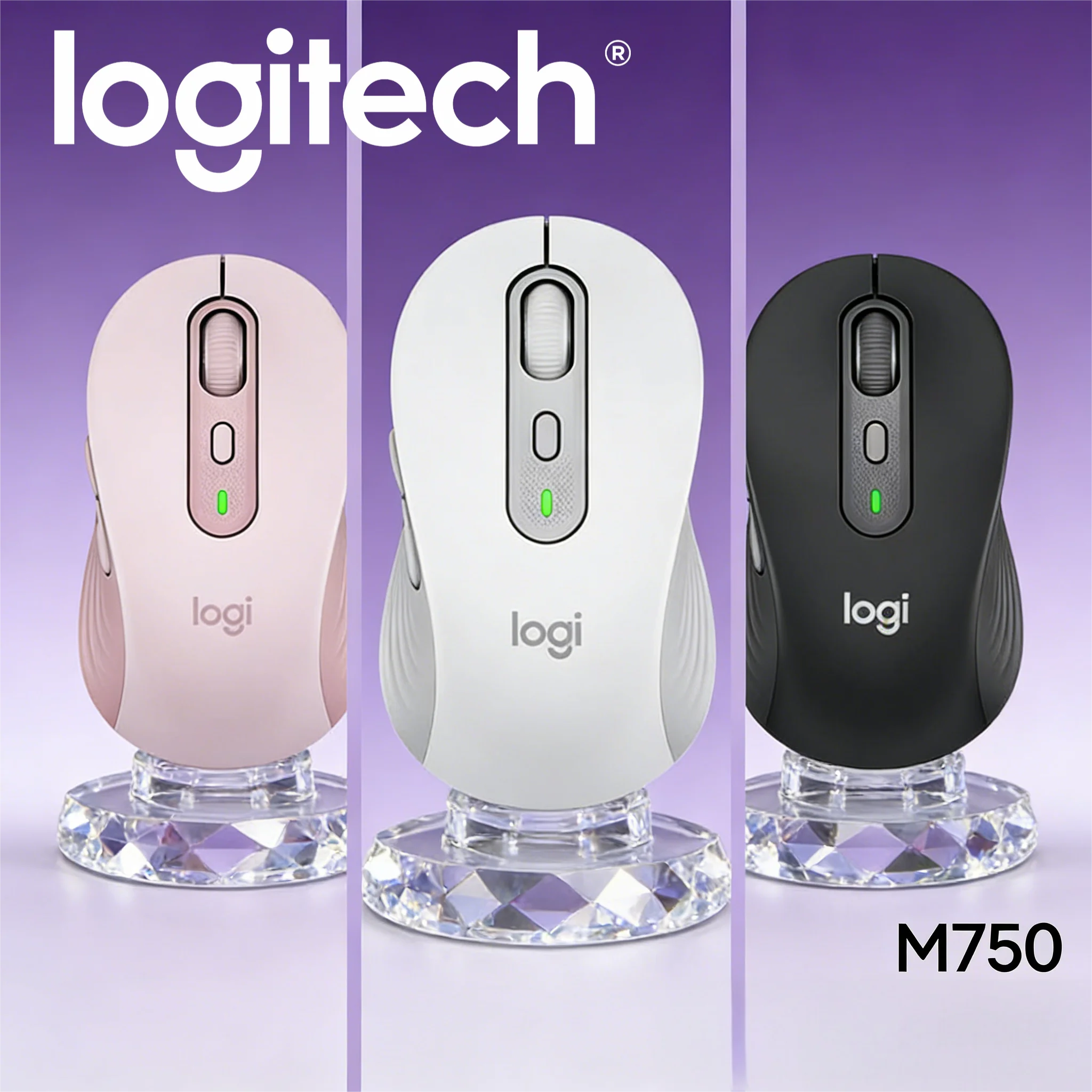 

Logitech M750 Wireless Mouse | Silent Bluetooth, Business-Grade Ergonomic Design for Professional Office & Laptop Use, Dual-Mode