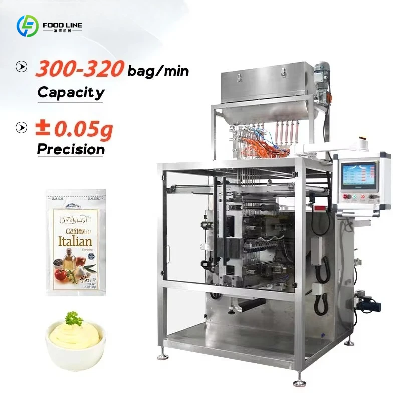 Multifunction Full Automatic Tomato Paste Sauce Sesame Chili Oil Condiment Sachets Salad Sauce Packaging Machine