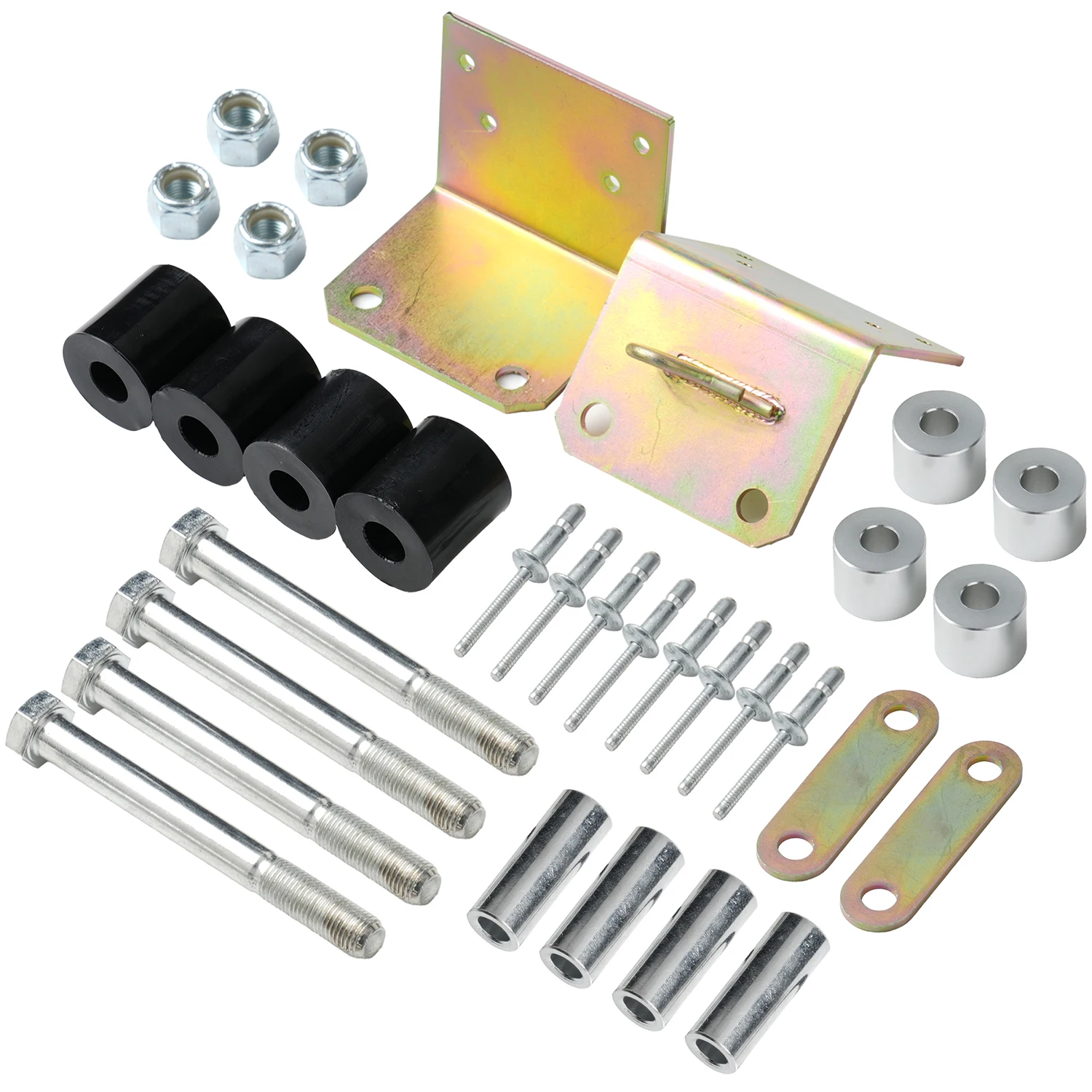 Lower Roller Bracket Kit fits Peterbilt 379 Trucks Driver and Passenger Side Bundle with Rollers & Hardware