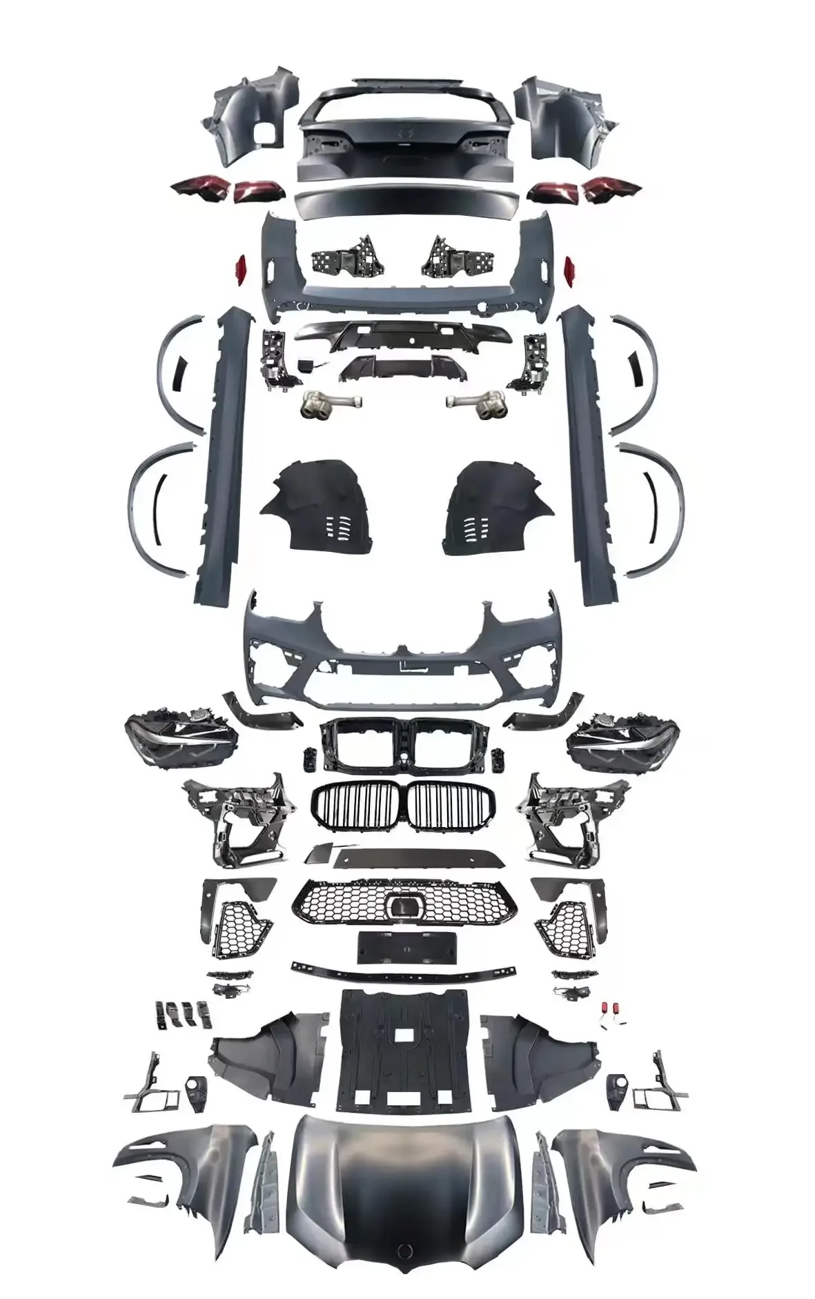 Kit de carrocería de coche para Bmw X5 E70, Kit de carrocería personalizado de Material PP, actualización a X5 G05 X5M, 1:1