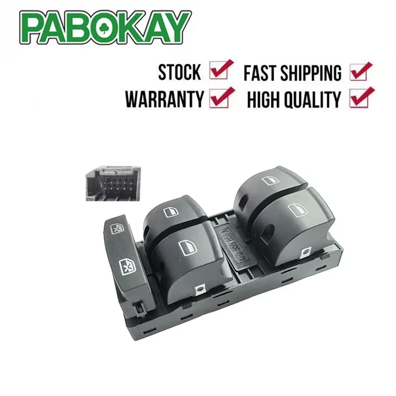 

For Audi A6 Q7 Quattro Black Electric Power Window Master Control Door Switch 4F0959851A 4FD959851A 4F0959851