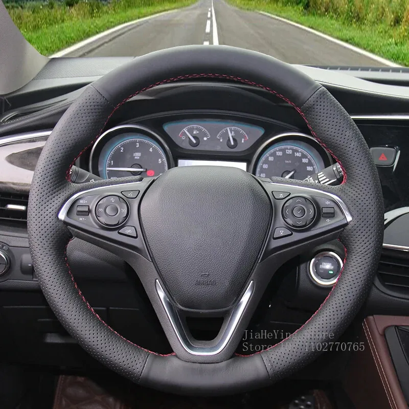 

Чехол на руль из искусственной кожи своими руками, сшитый вручную для Buick Envision 2013-18, аксессуары для украшения интерьера