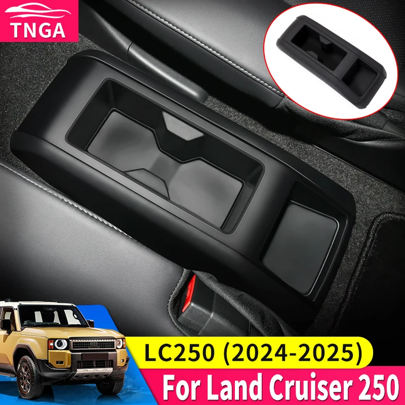 For Toyota Land Cruiser Prado LC250 J250 FJ250 2024‑2025 Rear Seat Cup Holder Bottle Anti Slip Car Interior Upgrade Accessories