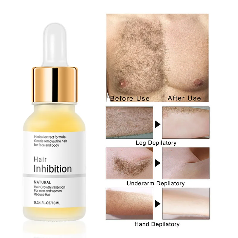 Permanent Powerful Inhibition Hair Growth Inhibitor Painless Hair Remover Serum Woman Armpit Legs Arms Fast Mild Depilatory Care