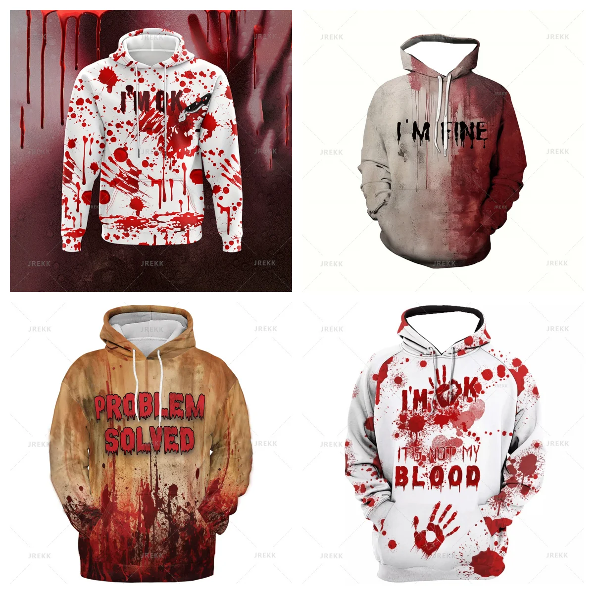 

Кровавые толстовки ужасов Fpr Мужская и женская одежда Хэллоуин Вечеринка Забавные кровавые темные пуловеры в стиле Харадзюку Кофты Мужская одежда