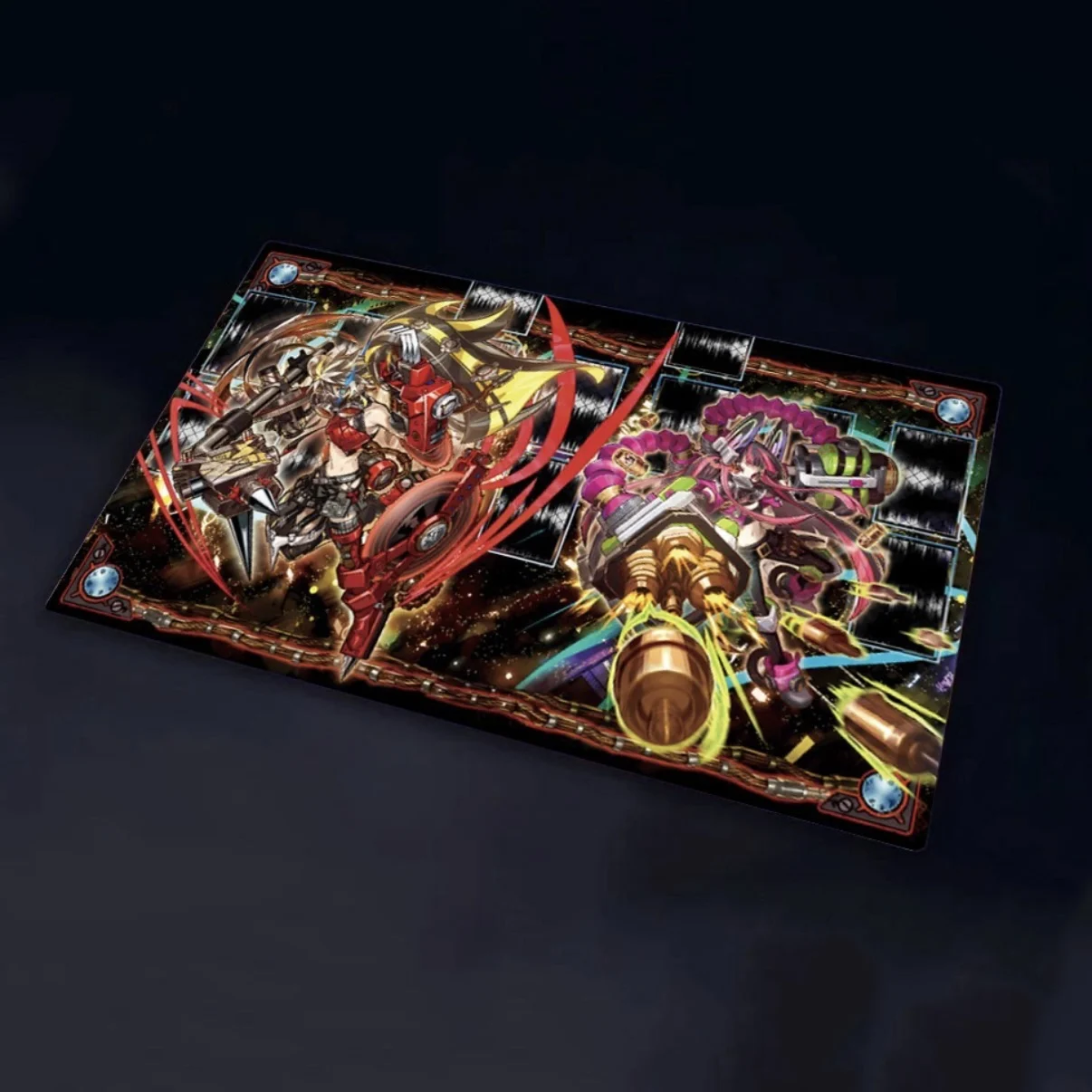 600x350mm Yu-Gi-Oh! 2026 Kewl Tune Referee Replica Surface Flash Card Mat 1.5mmNoSeamEdge Trading Board Game Card Rubber Playmat