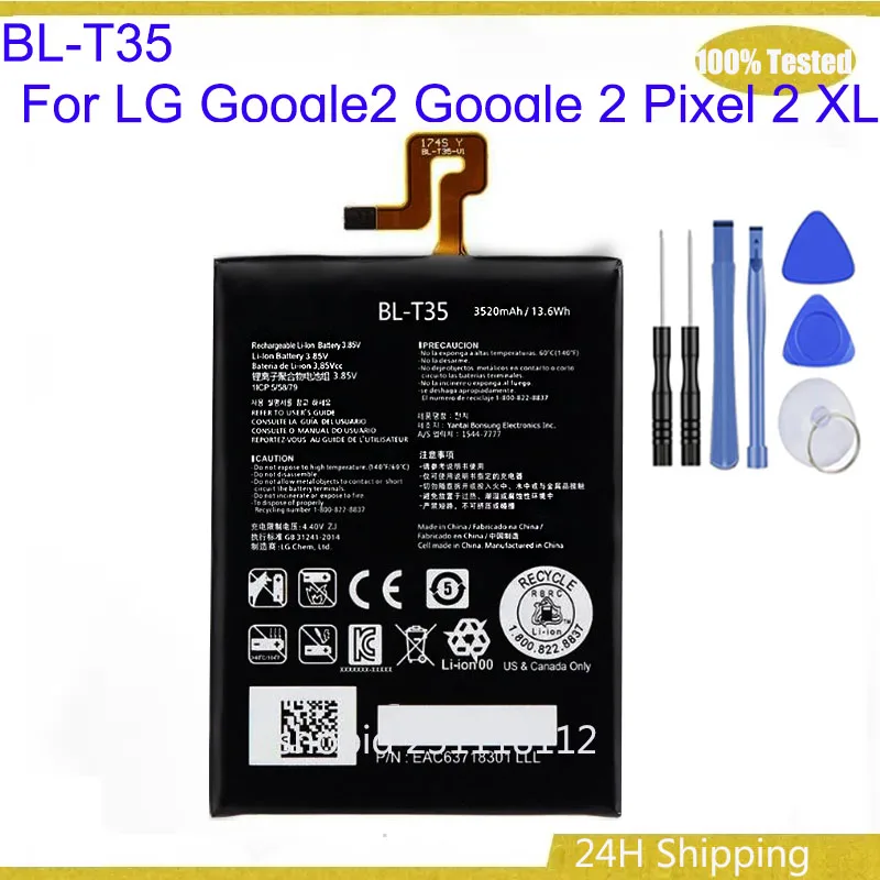 

Сменный аккумулятор BL-T35 3520 мАч для LG Google2 Google 2 Pixel 2 XL Pixel2 BL T35 BLT35, аккумулятор для мобильных телефонов